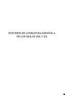 Tapa de Estudios de literatura española de los siglos XIX y XX