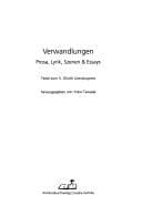 Tapa de Verwandlungen