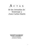 Tapa de Actas de las jornadas de homenaje a Juan Carlos Onetti