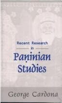 Tapa de Recent research in Pāṇinian studies