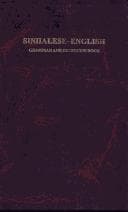 Tapa de Sinhalese-English grammar and excercise book