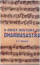 Tapa de A brief history of Dharmaśāstra
