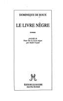 Tapa de Le livre nègre
