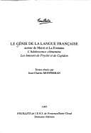 Tapa de Le génie de la langue française
