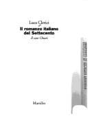 Tapa de Il romanzo italiano del Settecento
