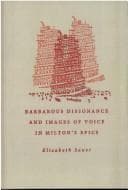Tapa de Barbarous dissonance and images of voice in Milton's epics