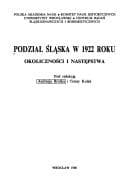 Tapa de Podział Śląska w 1922 roku