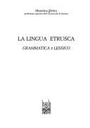 Tapa de La lingua etrusca