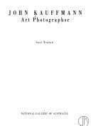 Tapa de John Kauffmann, art photographer