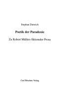 Tapa de Poetik der Paradoxie