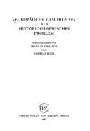 Tapa de "Europäische Geschichte" als historiographisches Problem