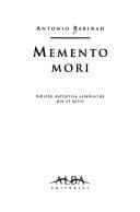Tapa de Memento mori