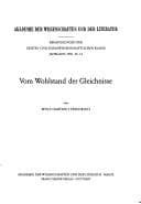 Tapa de Vom Wohlstand der Gleichnisse