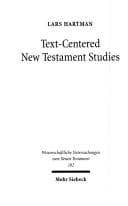 Tapa de Text-centered New Testament studies