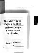 Tapa de Relatos Zapotecos =