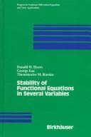 Tapa de Stability of functional equations in several variables