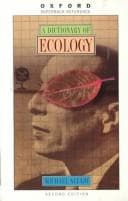 Tapa de A dictionary of ecology