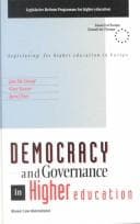 Tapa de Democracy and governance in higher education