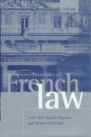 Tapa de Principles of French law