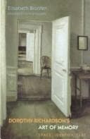 Tapa de Dorothy Richardson's art of memory