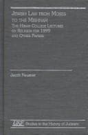 Tapa de Jewish law from Moses to the Mishnah