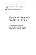 Tapa de Guide to women's studies in China