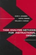 Tapa de Task analysis methods for instructional design