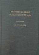 Tapa de British book trade dissertations to 1980