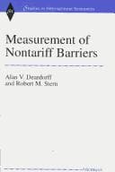 Tapa de Measurement of nontariff barriers