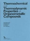 Tapa de Thermochemical and thermodynamic properties of organometallic compounds