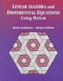 Tapa de Linear algebra and differential equations using MATLAB
