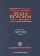 Tapa de Selected works of Ellis Kolchin with commentary