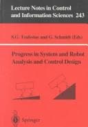 Tapa de Progress in system and robot analysis and control design