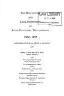 Tapa de The role of law and legal institutions in Asian economic development