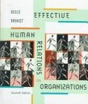 Tapa de Effective human relations in organizations