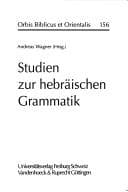 Tapa de Studien zur hebräischen Grammatik