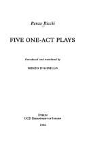 Tapa de Five one-act plays