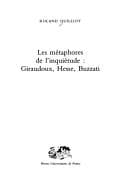 Tapa de Les métaphores de l'inquiétude