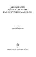 Tapa de Siebenbürgen zur Zeit der Römer und der Völkerwanderung