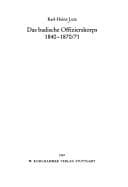 Tapa de Das badische Offizierskorps 1840-1870/71