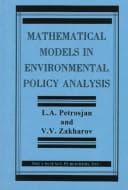 Tapa de Mathematical models in environmental policy analysis