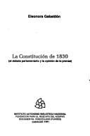 Tapa de La Constitución de 1830