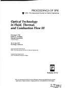 Tapa de Optical technology in fluid, thermal, and combustion flow III