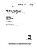 Tapa de Multimedia storage and archiving systems II