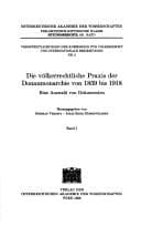 Tapa de Die völkerrechtliche Praxis der Donaumonarchie von 1859 bis 1918