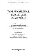 Tapa de Taine au carrefour des cultures du XIXe siècle