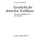 Tapa de Geschichte der deutschen Textilkunst