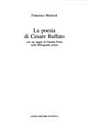 Tapa de La poesia di Cesare Ruffato