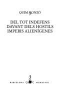 Tapa de Del tot indefens davant dels hostils imperis alienígenes