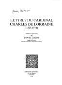 Tapa de Lettres du cardinal Charles de Lorraine (1525-1574)